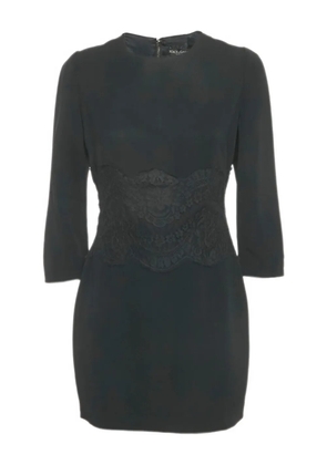 Dolce & Gabbana Pre-Owned lace-panel mini dress - Black