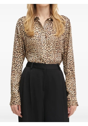 GUESS USA leopard-print shirt - Brown