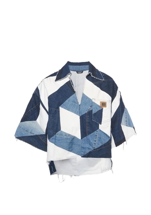 Dolce & Gabbana Pre-Owned patchwork shirt - Blue