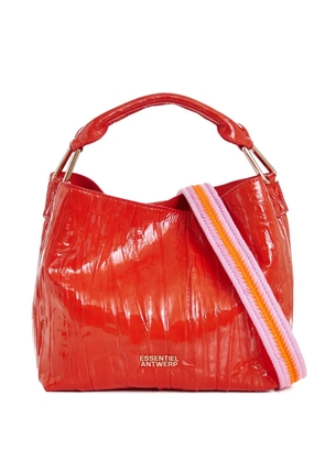 Essentiel Antwerp cracked-effect detachable tote bag - Red
