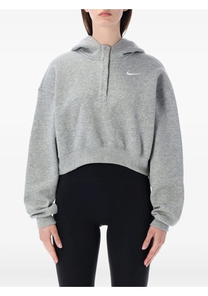 Nike button crop hoodie - Grey