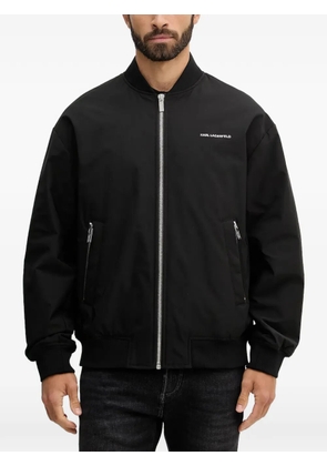 Karl Lagerfeld zip bomber jacket - Black