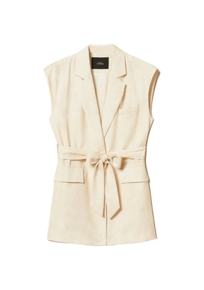 TWINSET sleeveless belted waistcoat - Neutrals