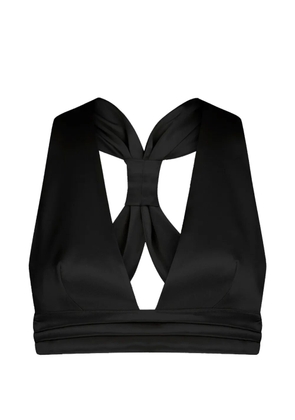 Violante Nessi Adele bow button top - Black