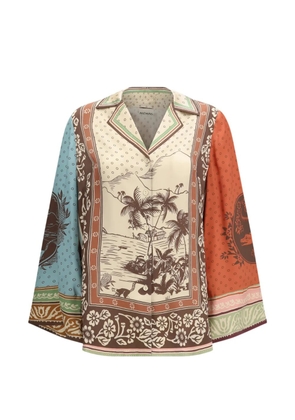 ALEMAIS Alberta graphic-print shirt - Neutrals