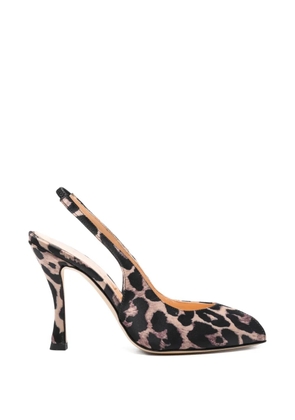 Chantal slingback leopard-print sandals - Brown
