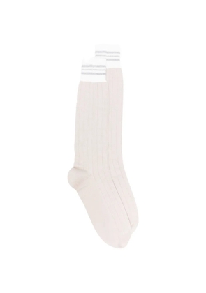 Eleventy ribbed striped socks - Neutrals