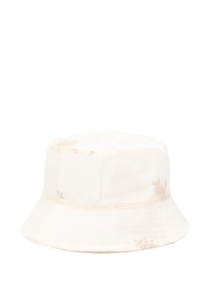 OUR LEGACY embroidered-floral bucket hat - Neutrals