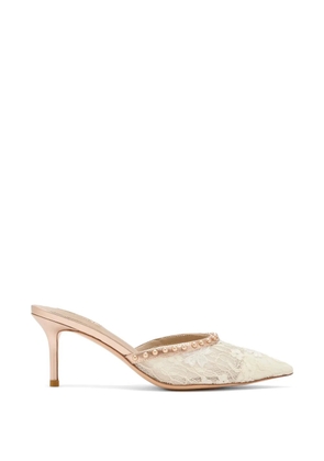NICOLI lace pointed-toe mules - Neutrals