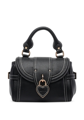 LIU JO heart pendant top handle bag - Black