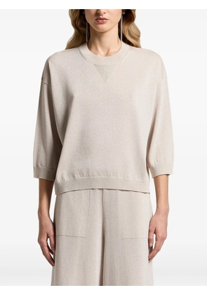 Peserico fine-knit crew-neck sweater - Neutrals