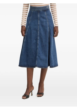 Karl Lagerfeld A-line panelled midi skirt - Blue