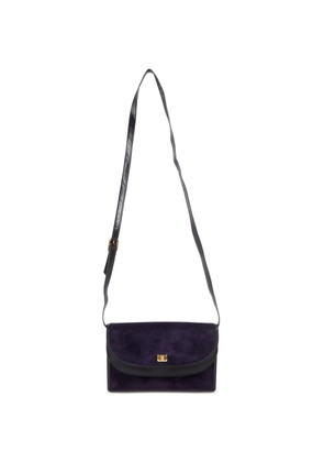 Celine Pre-Owned 1980s suede shoulder bag - Purple