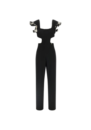 Catalina D'anglade cut-out ruffled jumpsuit - Black