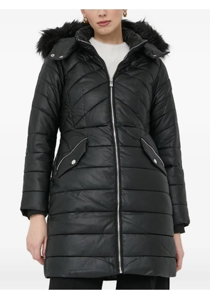 Morgan fur trim coat - Black
