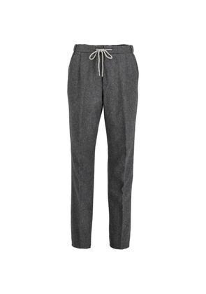 Vintage drawstring-waist trousers - Grey