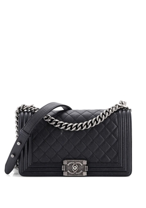CHANEL Pre-Owned Boy Flap Bag Quilted Caviar Old Medium crossbody bag - Black