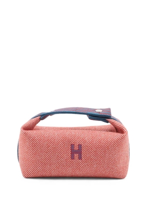 Hermès Pre-Owned 2020-2025 Small Wool Bride A Brac H Natte Case vanity bag - Blue