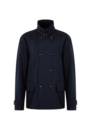 Moorer buckled-collar peacoat - Blue