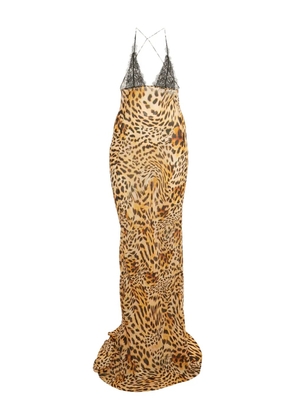 RAT & BOA Akima lace animal-print maxi dress - Brown