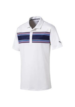 PUMA Montauk striped polo - White