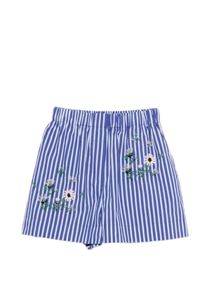 Maje striped floral shorts - Blue