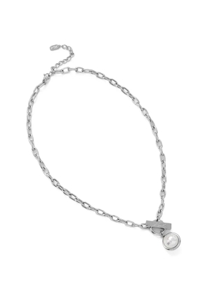 Karl Lagerfeld pearl chain necklace - Silver