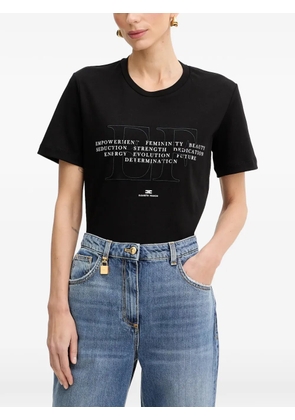 Elisabetta Franchi embroidered T-shirt - Black