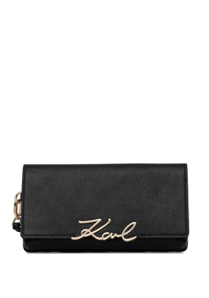 Karl Lagerfeld logo-charm purse - Black