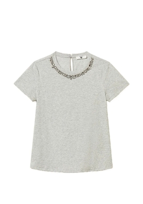 TWINSET cabochon-embellished T-shirt - Grey