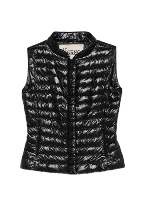 Herno zip-fastening quilted gilet - Black