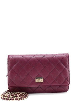 CHANEL Pre-Owned Reissue 2.55 Wallet on Chain Quilted Lambskin crossbody bag - Purple