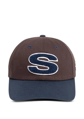 Stüssy low profile chenille snapback baseball hat - Brown