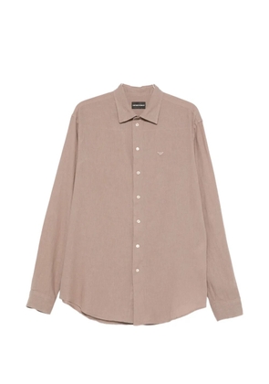 Emporio Armani button linen shirt - Neutrals