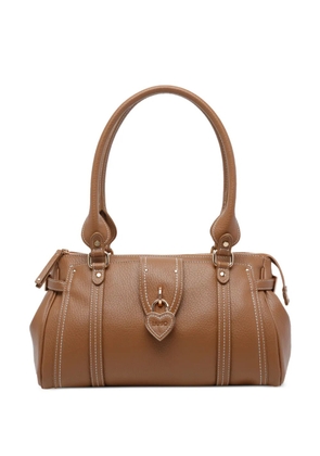 LIU JO heart-logo shoulder bag - Brown