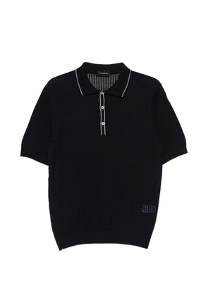 Tagliatore piped polo shirt - Blue