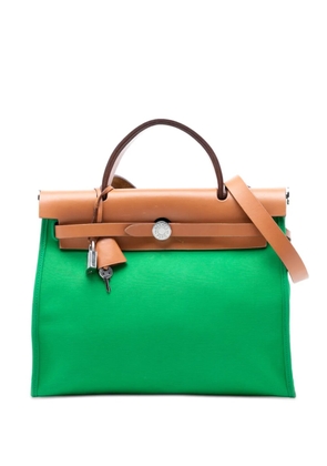 Hermès Pre-Owned 2014 Toile Herbag Zip 31 satchel - Green