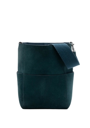 Celine Pre-Owned 2016 Medium Suede Seau Sangle bucket bag - Blue