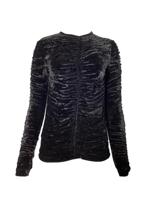 Dries Van Noten Pre-Owned ruched long-sleeve top - Black