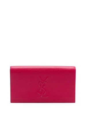 Saint Laurent Pre-Owned 2014 Large Leather Monogram Belle De Jour clutch bag - Pink