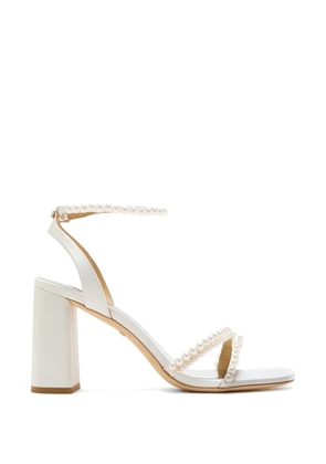 Badgley Mischka Feisty pearl-embellished sandals - White