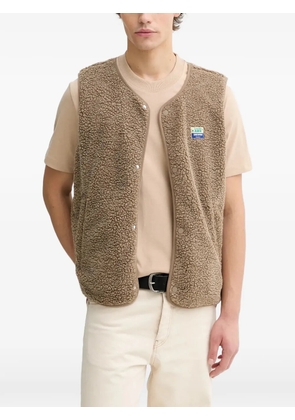 American Vintage button sherpa gilet - Brown
