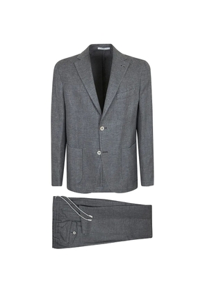 Eleventy single-breasted notched-lapel blazer - Grey