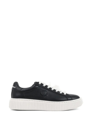 Karl Lagerfeld embossed platform sneakers - Black