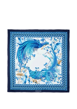 Ferragamo animal-print scarf - Blue