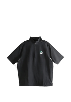 Malbon Golf zip embroidered T-shirt - Black
