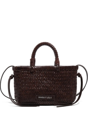 Bimba y Lola mini leather tote bag - Brown