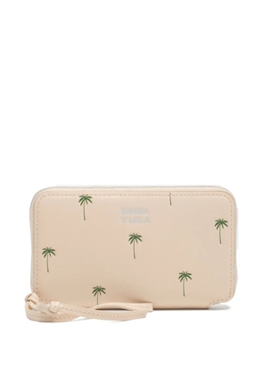 Bimba y Lola Palms tree-print wallet - Neutrals