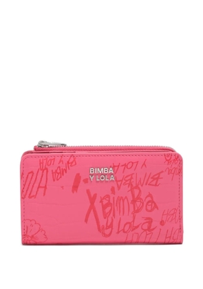 Bimba y Lola embossed logo wallet - Pink