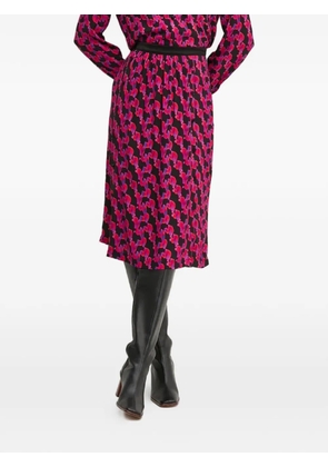 La Petite Française Jovial printed midi skirt - Black